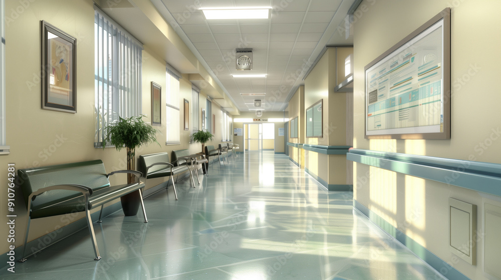 3d render of hospital interior 3d render of hospital interior