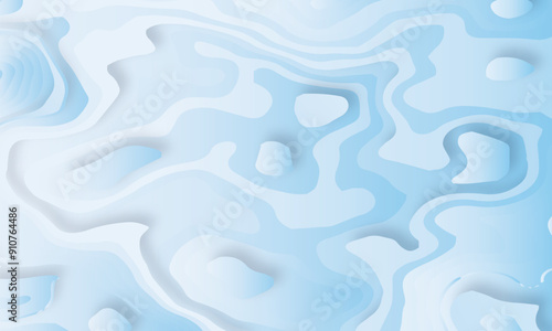 Abstract papercut style and multilayer cutout pattern on vector textured papercut soft white 3d geometry circle colorful background. design for cover, banner, website template. Topographic vector
