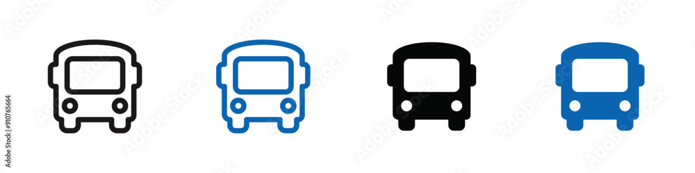 Bus icon Flat illustration vector Bus icon Flat illustration vector