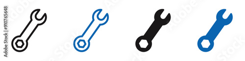 wrench icon Flat illustration vector