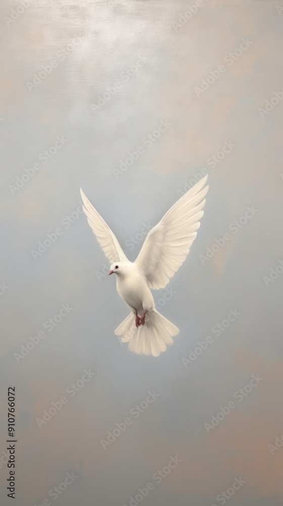 Minimal space dove animal flying bird. Minimal space dove animal flying bird.