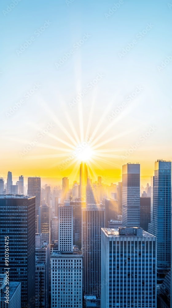 Bright sunrise over a bustling cityscape with skyscrapers, symbolizing the beginning of a productive Monday morning, urban energy, and new opportunities. Bright sunrise over a bustling cityscape with skyscrapers, symbolizing the beginning of a productive Monday morning, urban energy, and new opportunities.