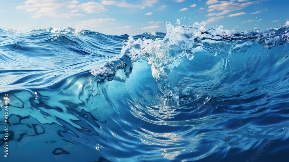 Ocean Wave with Splashing Water Ocean Wave with Splashing Water