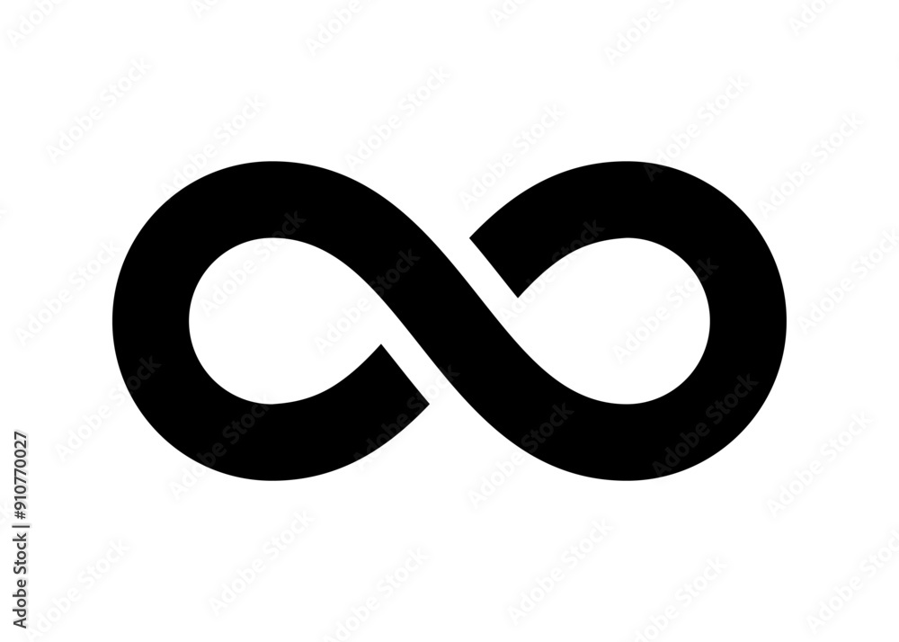 Infinity icon isolated on white background. Infinity icon isolated on white background.