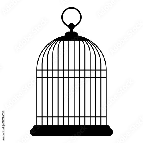 Bird cage icon isolated on white background