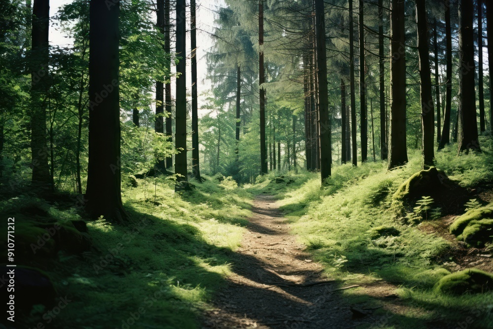 Obraz premium Landscape forest sunlight outdoors.