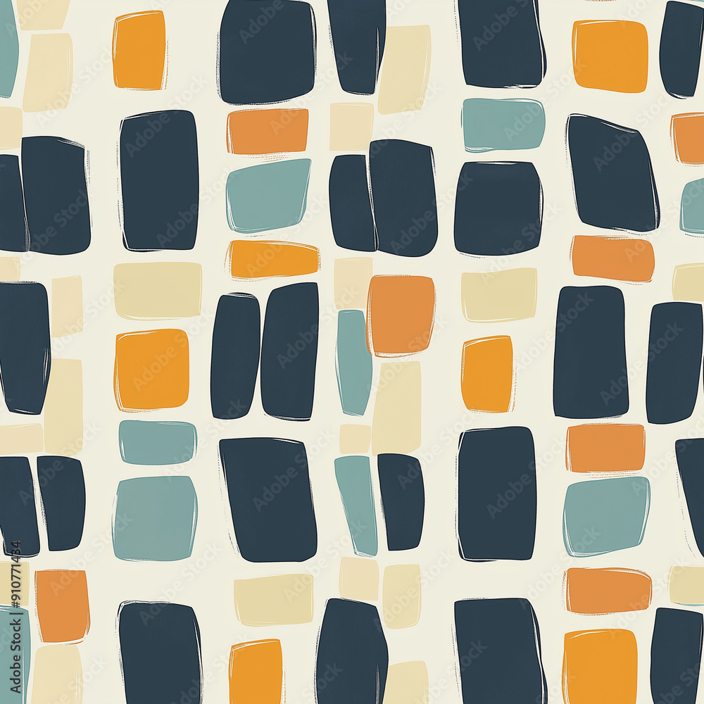 A clean, abstract pattern with repetitive elements and a balanced color palette A clean, abstract pattern with repetitive elements and a balanced color palette
