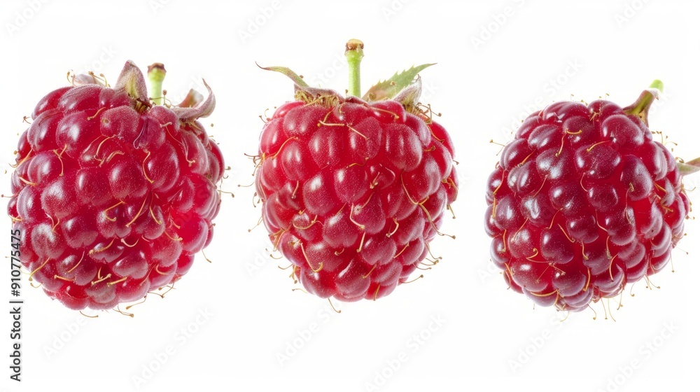 Raspberry collection isolated on a white background Raspberry collection isolated on a white background