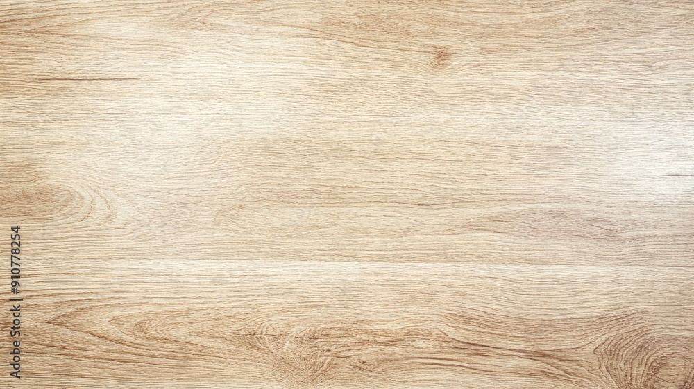 Naklejka premium Top view of light oak wood planks with a smooth texture and natural grain, perfect for backgrounds