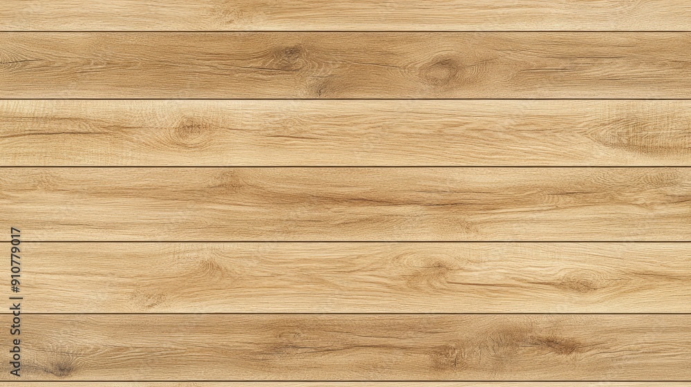 Fototapeta premium Top-down view of light oak wood texture with a seamless pattern of planks, ideal for backgrounds
