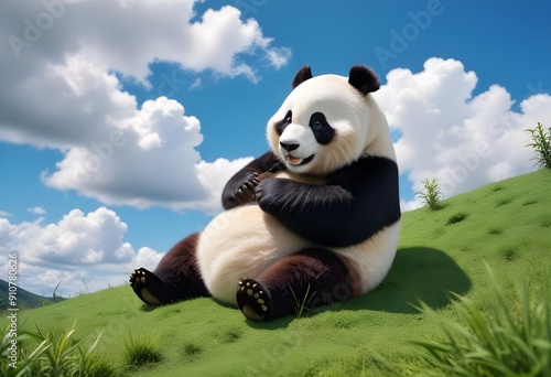 panda eating bamboo