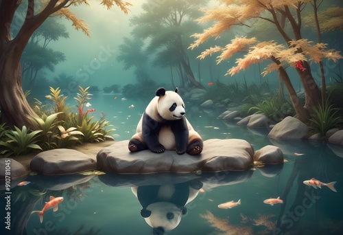 panda eating bamboo