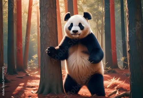 panda eating bamboo