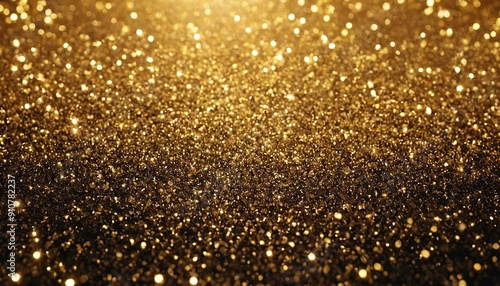 Gold glitter on a black background with a gold glitter free photo17