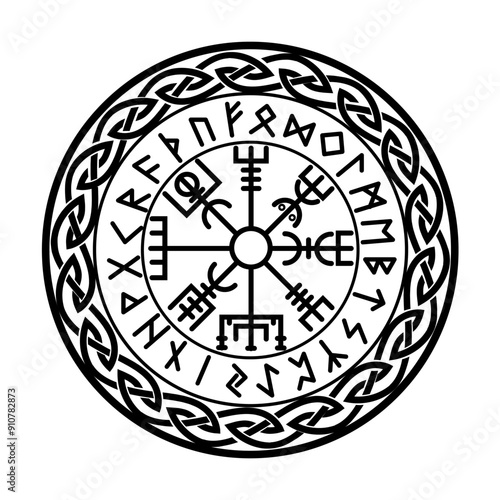 scandinavian viking symbol vector illustration