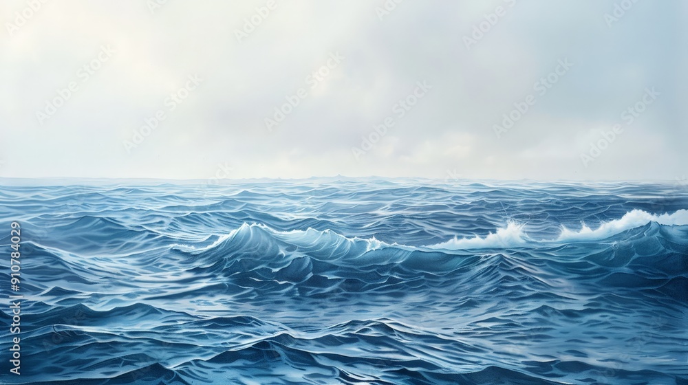Reflect on the peacefulness of a watercolor seascape, with gentle waves and a distant horizon Reflect on the peacefulness of a watercolor seascape, with gentle waves and a distant horizon