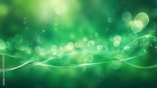 A green background with a lot of circles
