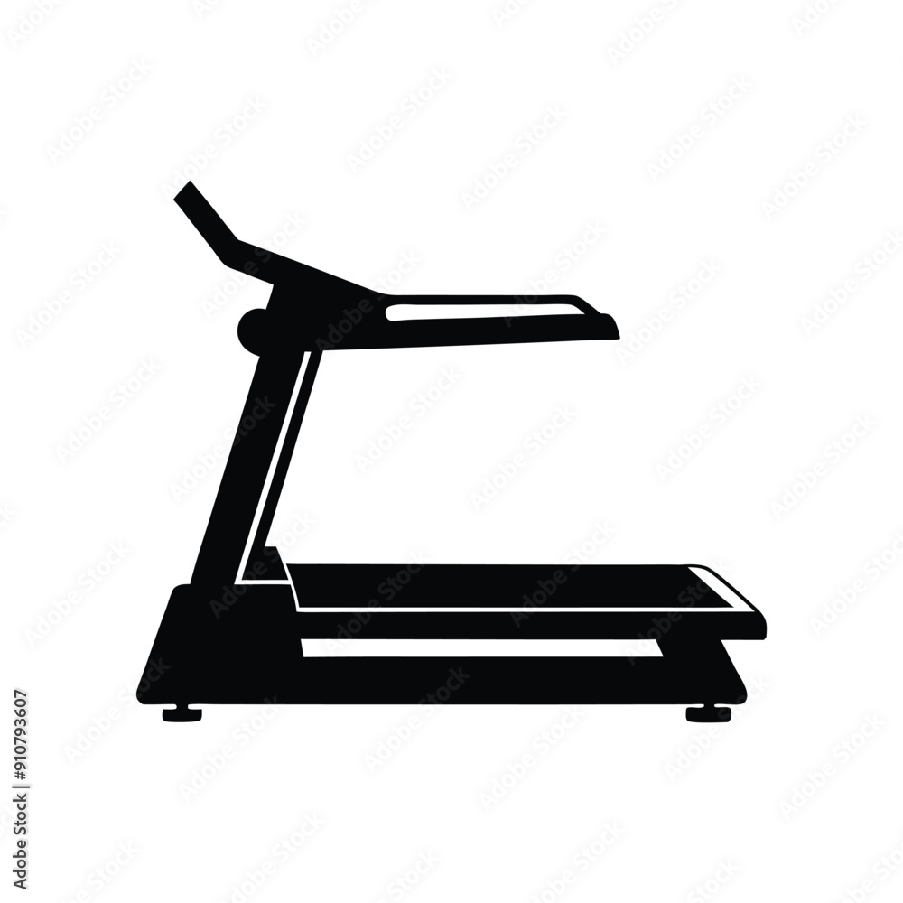 treadmill silhouette vector icon for gym equipment design treadmill silhouette vector icon for gym equipment design