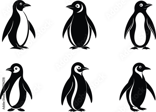 Penguins Vector Silhouette