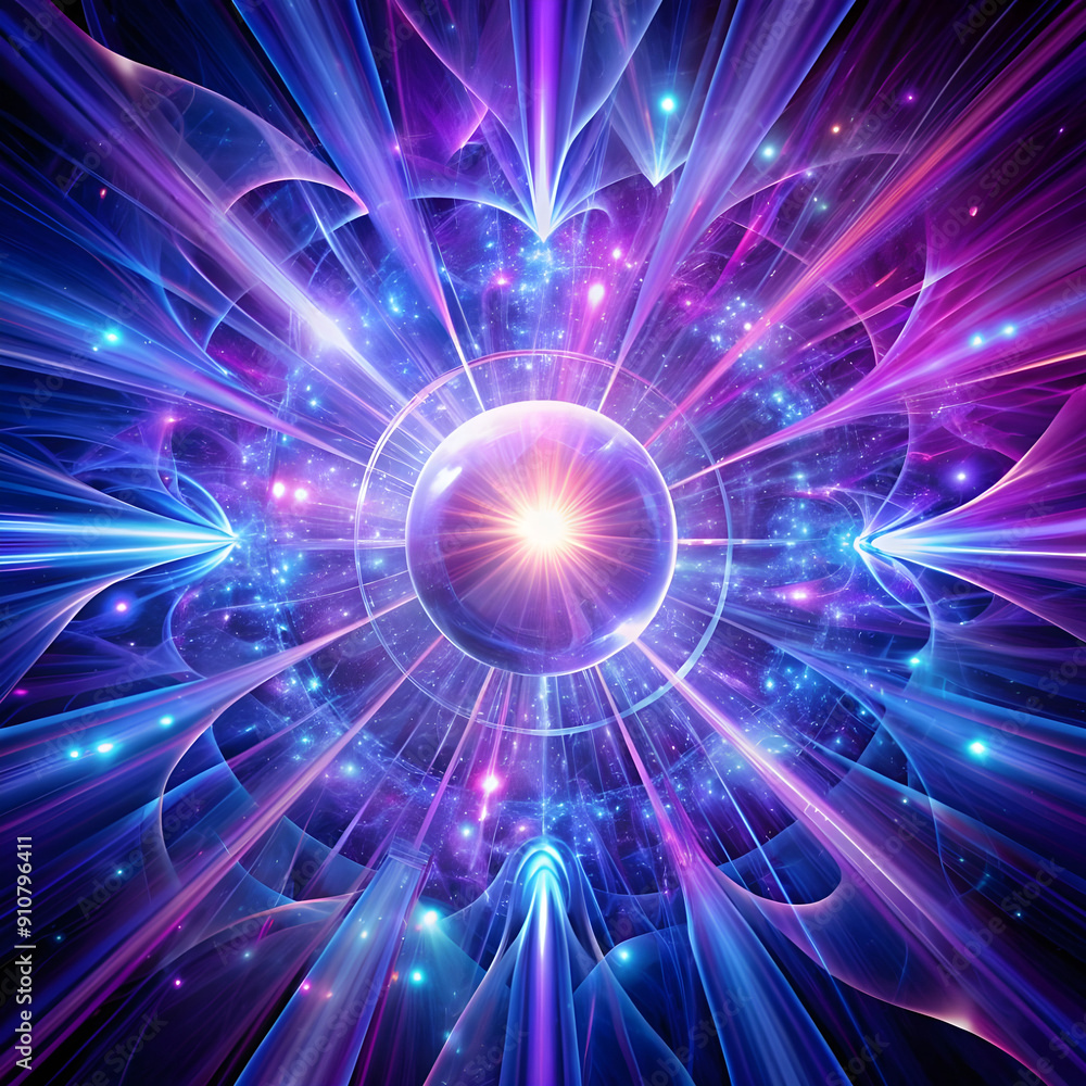 Obraz premium free photo abstract uv ultraviolet light composition