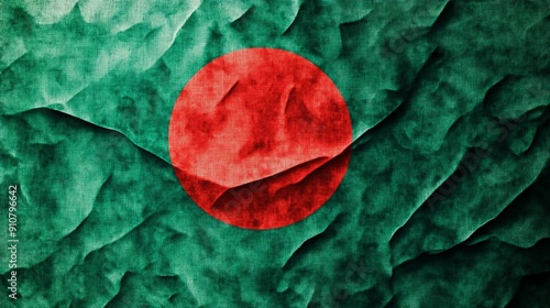 Bangladesh flag red and green flag in bd