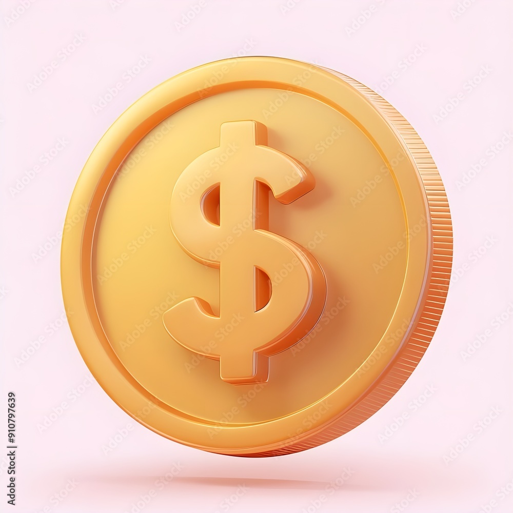 Fototapeta premium Dollar Money isolated, beige background 