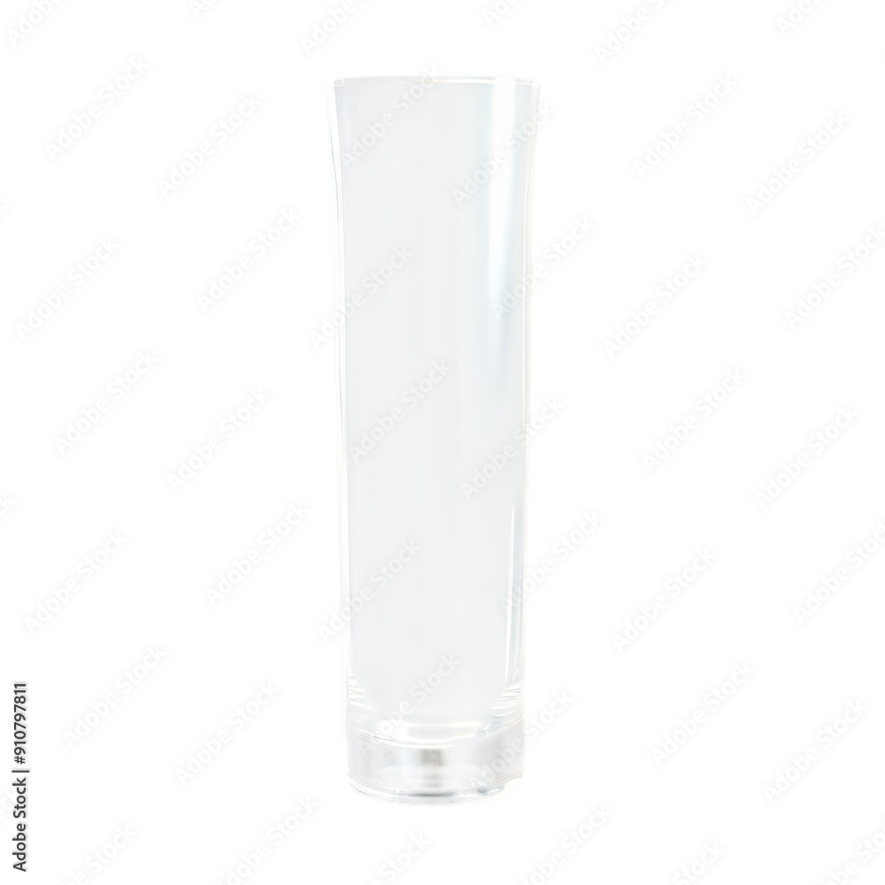 Single empty crystal glass with water drop reflection isolated on white Single empty crystal glass with water drop reflection isolated on white
