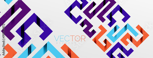 Color bend lines with shadow texture effect. Vector Illustration For Wallpaper, Banner, Background, Card, Book Illustration, landing page