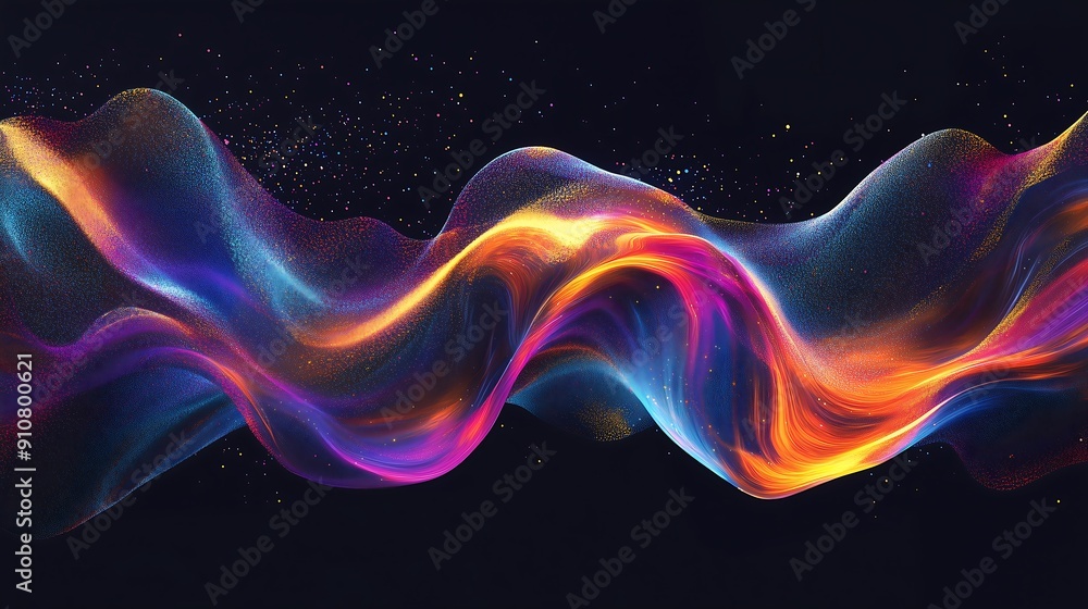 Abstract Wave of Color and Light Abstract Wave of Color and Light