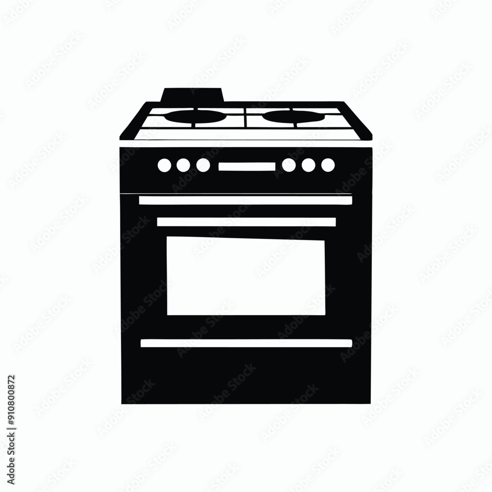 stove silhouette vector icon minimalist kitchen design stove silhouette vector icon minimalist kitchen design