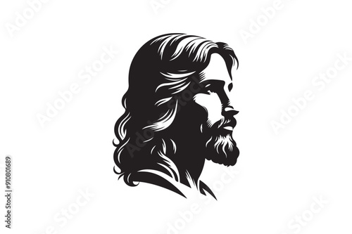 Jesus had silhouette vector illustration