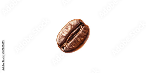 Close-Up of Single Roasted Coffee Bean