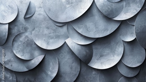 Wallpaper Mural Abstract Gray Circular Shapes Torontodigital.ca