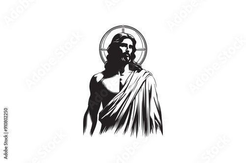 Jesus had silhouette vector illustration