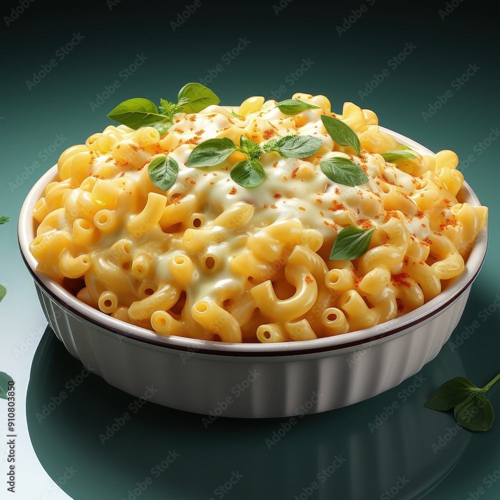 Minimalistic Mac and Cheese Dish in Simple Vector Illustration Minimalistic Mac and Cheese Dish in Simple Vector Illustration
