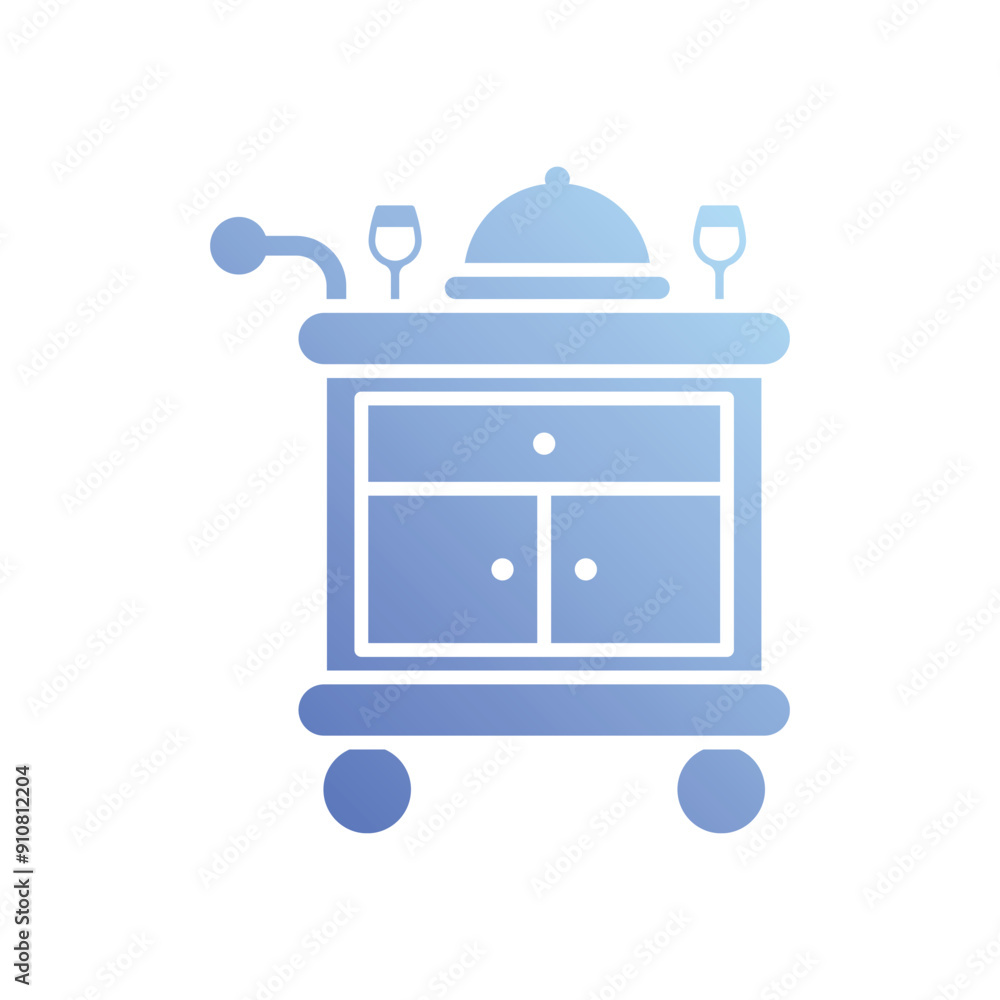 Food Trolley vector icon Food Trolley vector icon