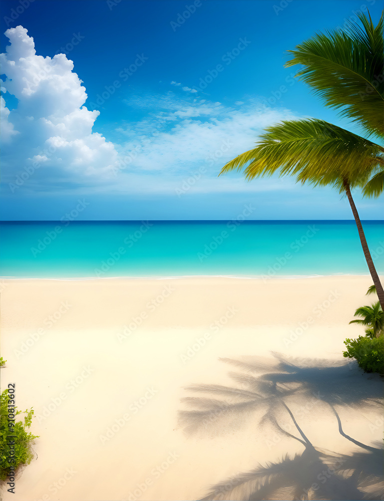 beach with palm trees beach with palm trees