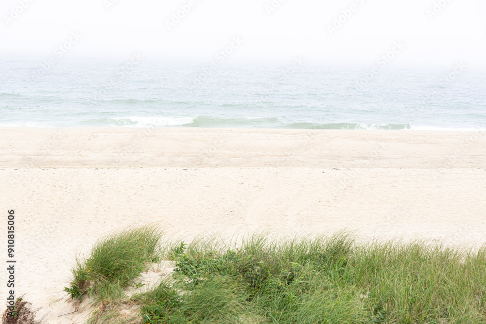 custom made wallpaper toronto digitalEmpty beach with waves crashing