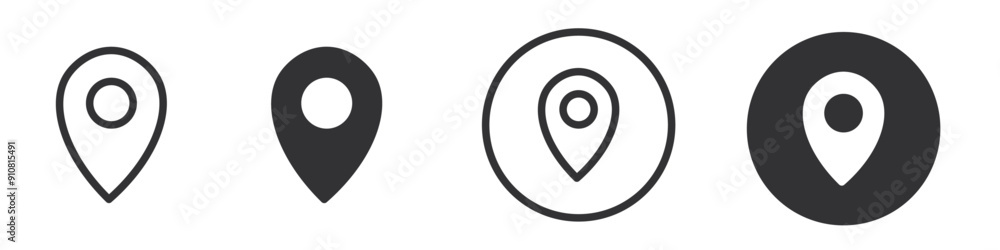 Map marker icon Vector illustration in black