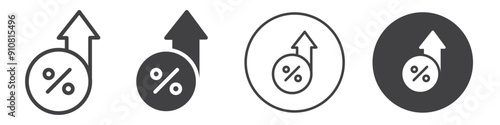 Interest Rate icon Vector illustration in black