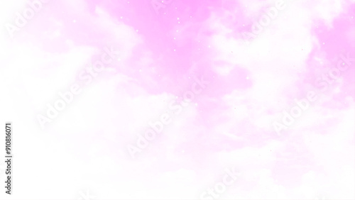 Background with clouds on pink sky. Vector background