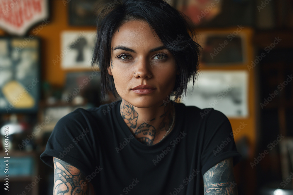a beautiful tattoo artist woman a beautiful tattoo artist woman