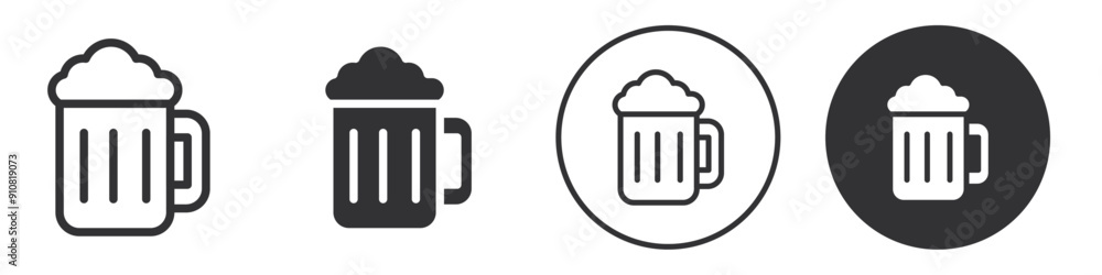 Beer mug with foam icon Symbol set collection Beer mug with foam icon Symbol set collection