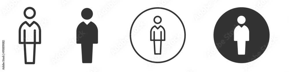 Businessman person icon Symbol set collection Businessman person icon Symbol set collection