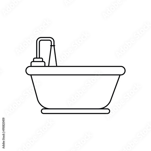 Bathtub vector icon