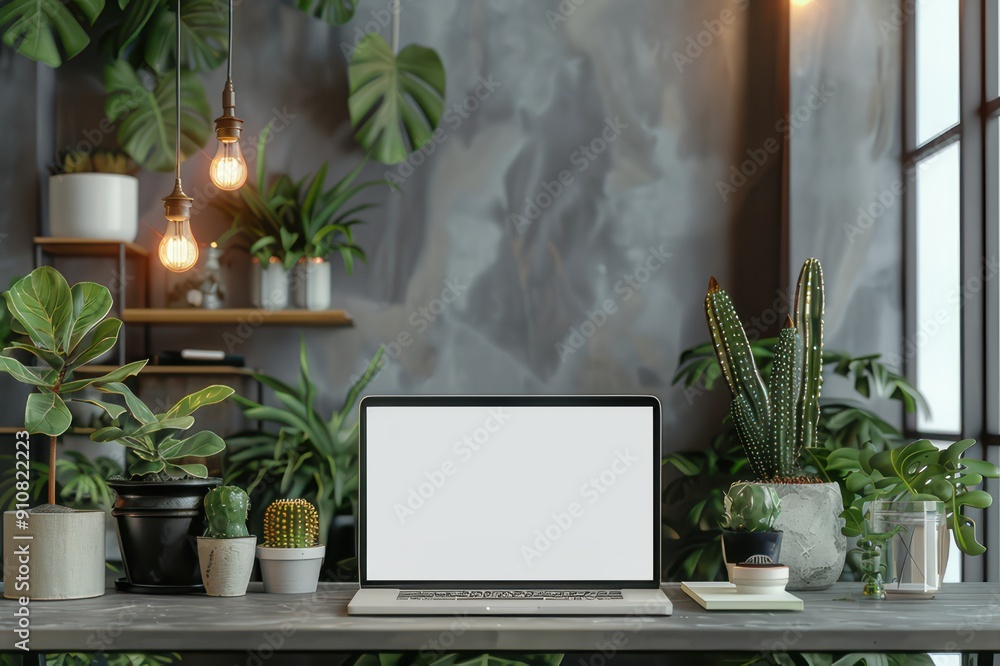 Mockup of a blank laptop screen Mockup of a blank laptop screen