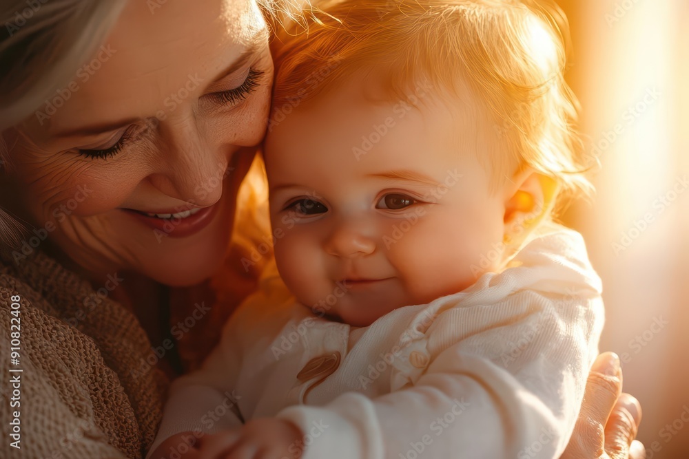 A heartwarming moment capturing three generations of women A heartwarming moment capturing three generations of women