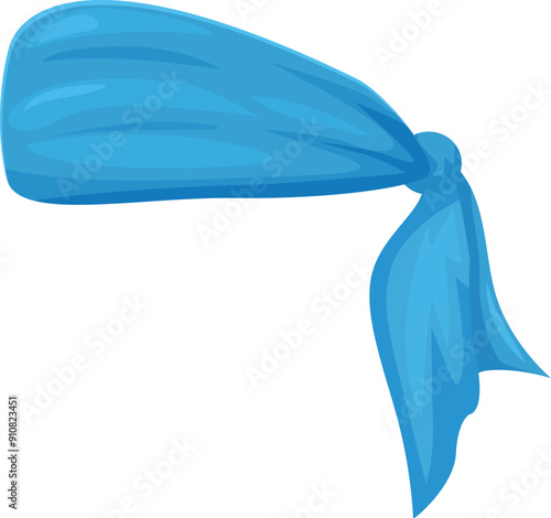 Blue headband representing a martial arts uniform, often worn in disciplines like karate, taekwondo, or judo