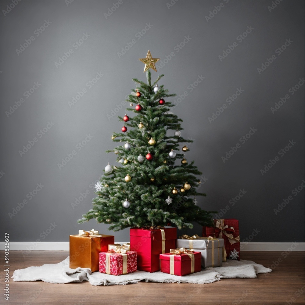 christmas tree with presents christmas tree with presents