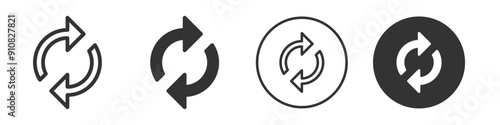 Update icon Flat logo set collection